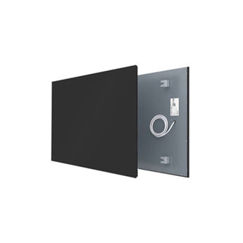 Ecaros glazen infraroodpaneel / krijtbord 600W mart zwart glazen infraroodverwarming van 60x90 cm groot