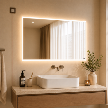 Theron 800W infrarood spiegel met directe LED-verlichting 65 x 125 cm