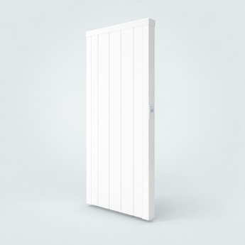 THERON Modern 1500W verticale warmteopslagradiator in RAL 9003 signaalwit