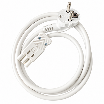 Witte Wieland aansluitkabel met geaarde stekker voor Ecaros, Welltherm en Theron infraroodpanelen.