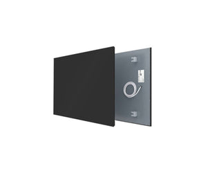 Ecaros glazen infraroodpaneel / krijtbord 600W mart zwart glazen infraroodverwarming van 60x90 cm groot