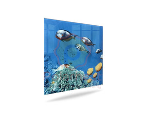 Ecosun bedrukt glazen infraroodpaneel GS 300W Ecosun-GS-glazen-infraroodpaneel-met-print