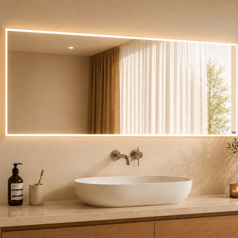 Theron 1000W infrarood spiegel met directe LED-verlichting 65 x 155 cm