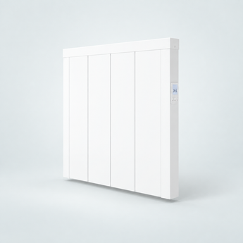 THERON Modern 1000W warmteopslagradiator in RAL 9003 signaalwit