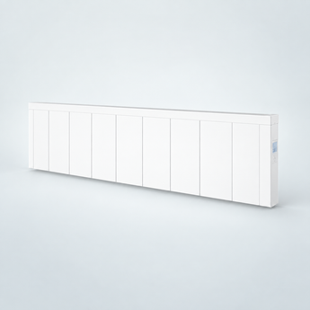 THERON Modern 1600W lage warmteopslagradiator in RAL 9003 signaalwit
