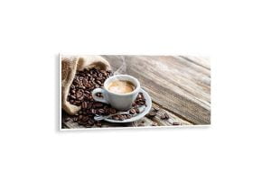 Infrapower infraroodpaneel 600W – Schilderij Koffie & Koffiebonen (60×120 cm) | Showroommodel