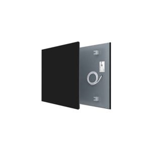 Ecaros glazen infraroodpaneel / krijtbord 400W, zwart glazen infraroodverwarming 60x60 cm