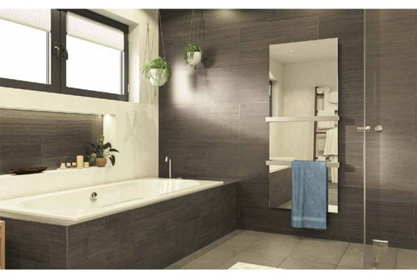 Welltherm Glazen dual zone handdoek droger 550W