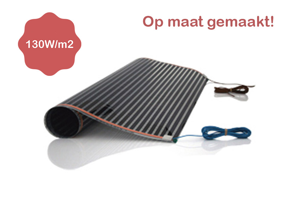 Elektrische vloerverwarming folie 130W/m² als vloerverwarming voor laminaat, pvc en lamelparket