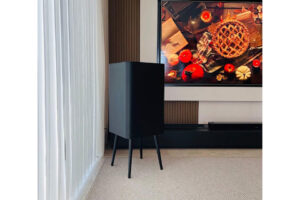 zwart en mobiel Infrarood verwarming toren 500W